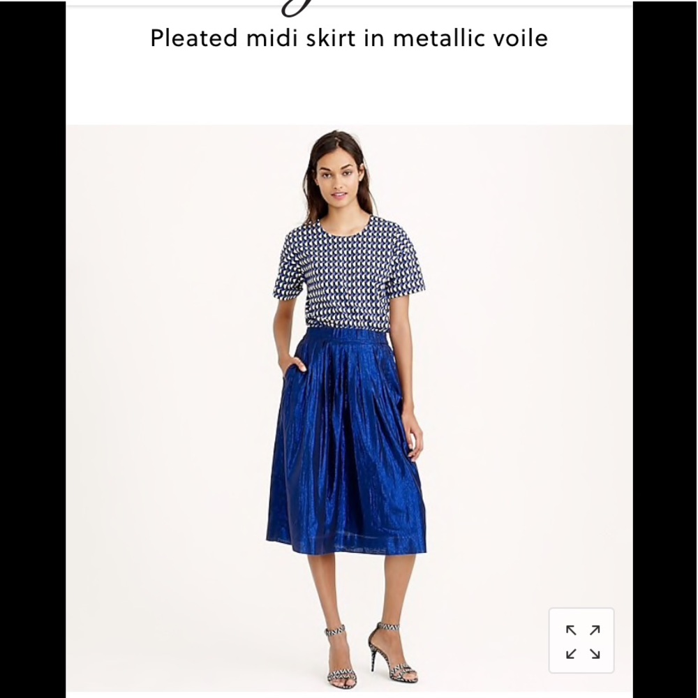J Crew Metalic Skirt